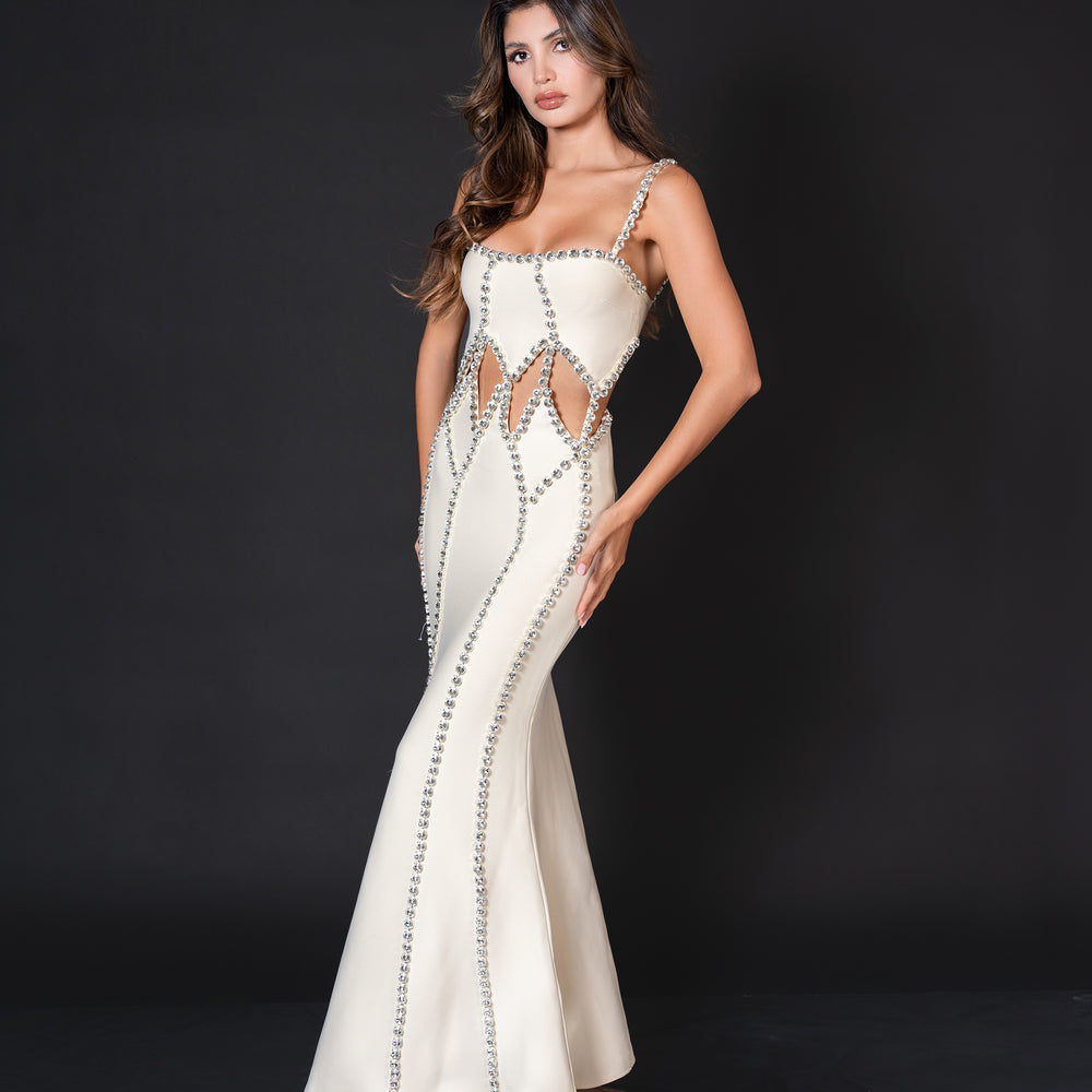 Scarlett Embellished Cutout Maxi Dress - LE COLLET